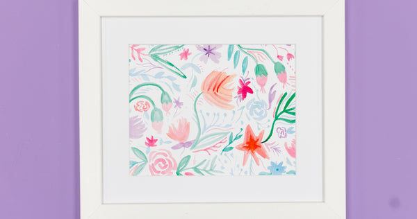 Spring Floral Watercolor Art Print - Digital Download - Craft Box Girls