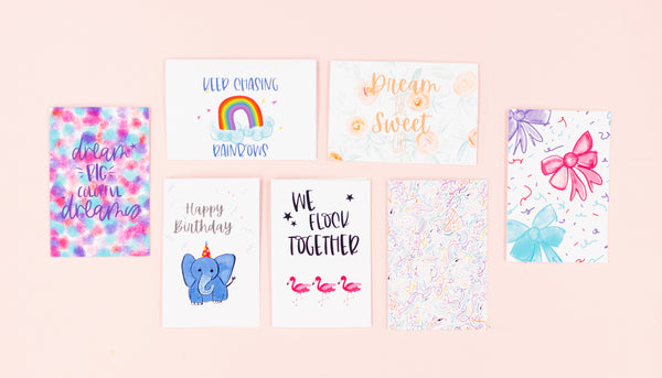 7 Kids Themed Greeting Card - Digital Download - Craft Box Girls