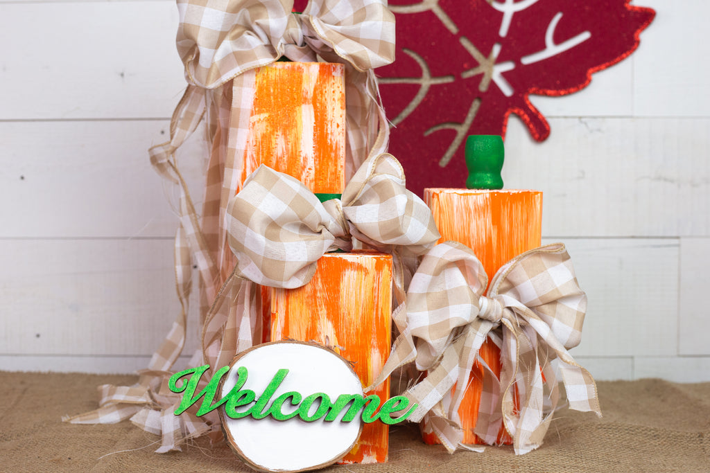 DIY Block Pumpkins